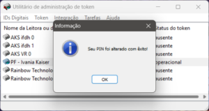 Alterar PIN Safesign 03